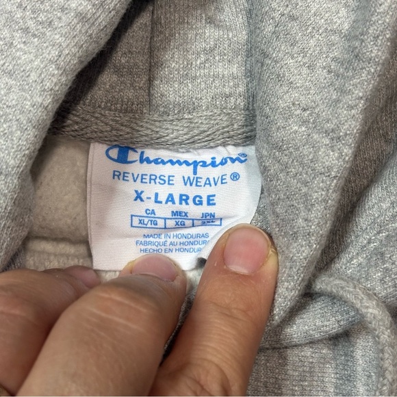 Vintage Champion Reverse Weave Las Vegas Hoodie Sweatshirt Mens Sz XL 90s Gray - Picture 3 of 5